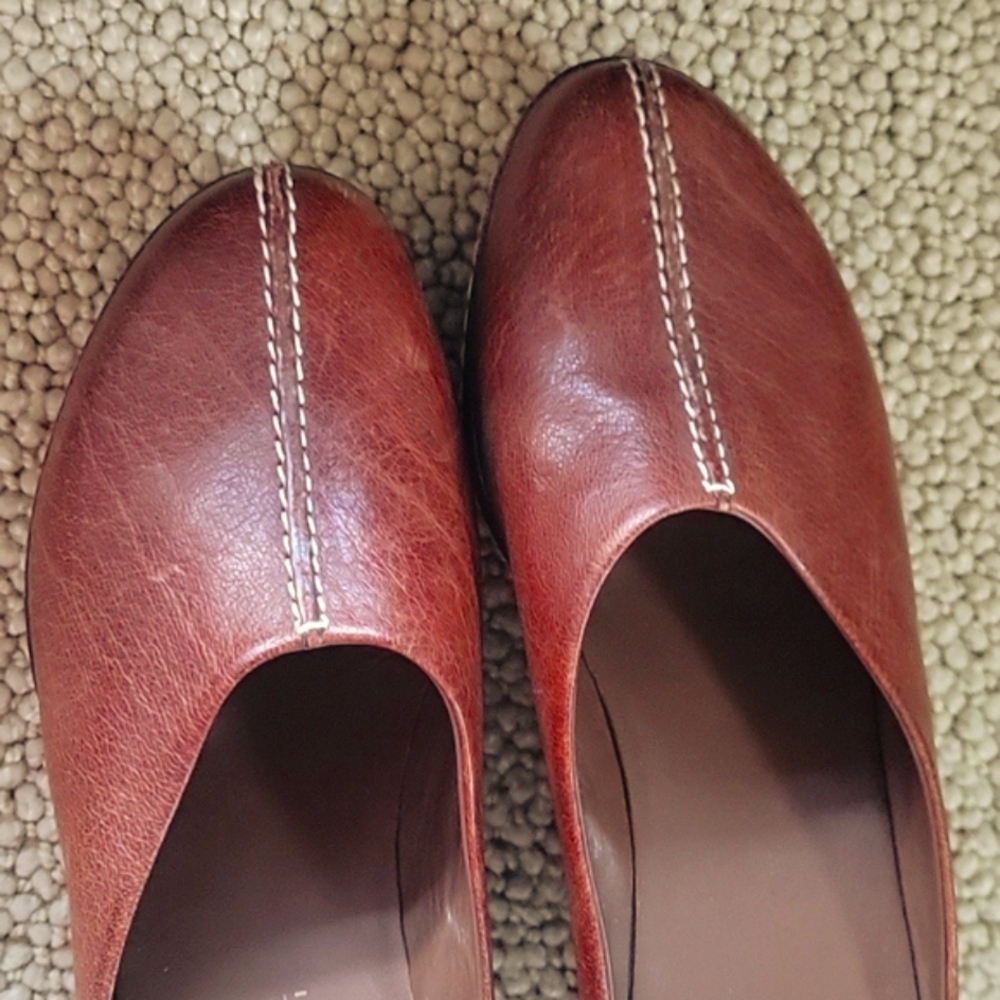 Vicini Leather Mules, size 40, Italian Qualuty Leather, Platform Mules - Picture 2 of 14